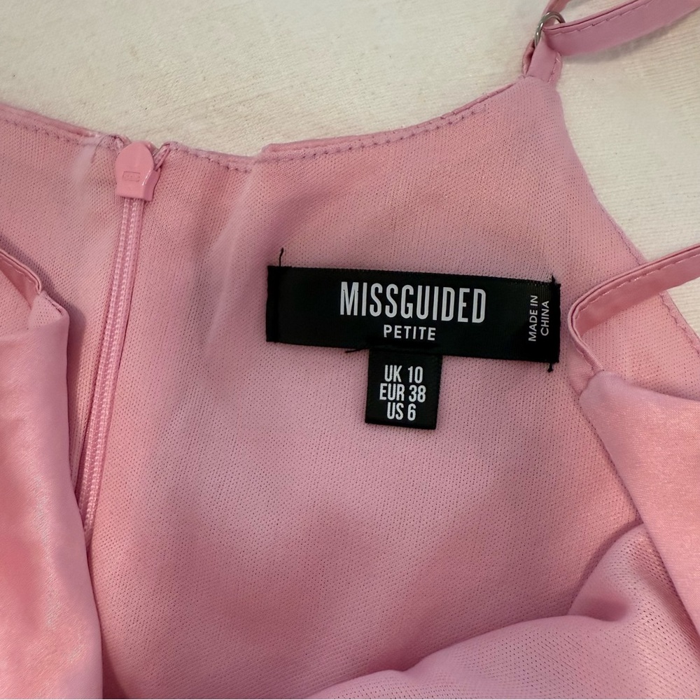 Missguided Petite Blush Satin Dress - Picture 2 of 3
